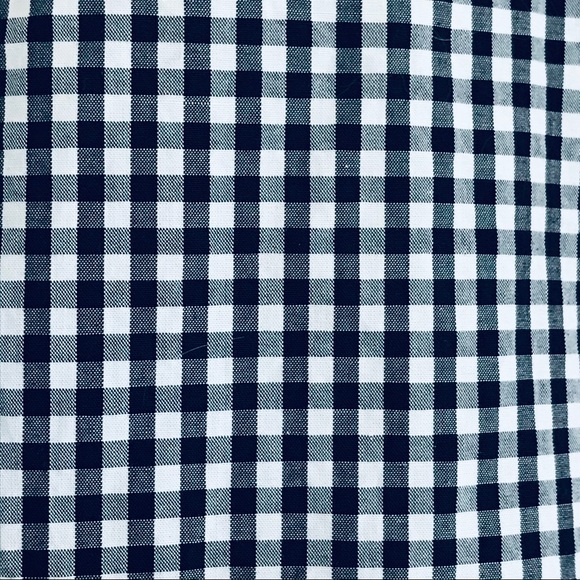 Christopher & Banks NAVY BLUE PLAID COTTON SHIRT - Picture 4 of 6